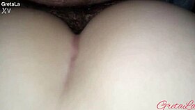 Quick hard fuck with lover in lingerie bent over for creampie cumshot