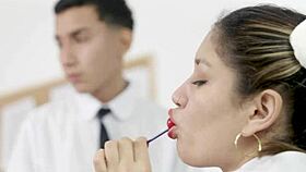 the milf teacher shows her argentinian student how to fuck right using her curvy big tits body