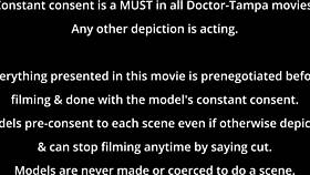 behind the scenes, perverted podiatrist ditria rose gives footjob tickling in latex gloves