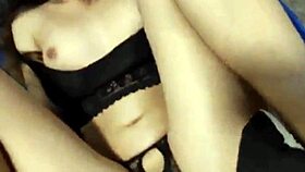 cute 18 year old roommate shows off her petite assets in dorm