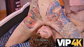 SHORT-HAIRED BLONDE MILF In Piercing Stockings For HOT SEX!