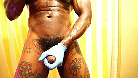 hallelujah johnson drops to her knees worshipping that huge black hairy monster cock