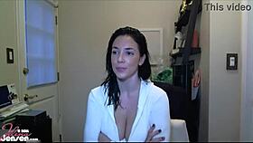 jelena jensen's hairy pussy craves that deep dildo bang