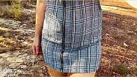 Shaved Milf Flashes Bare Pussy No Panties Under Skirt Voyeur Thrill!