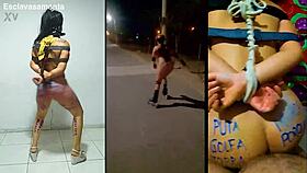 hey guys exercising bound slut samanta hard with ropes 😈🪢💦