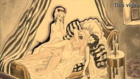 vintage erotic hairy drawings from retro times get you hot