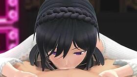 i can't get enough of this mmd girl giving an intense blowjob