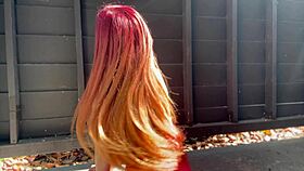 artemisia love flaunts big tits and long hair outdoors