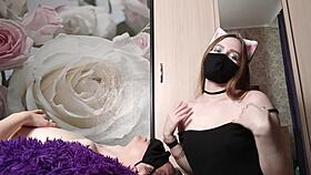 she blindfolded me i crave licking her juicy shaved pussy and puffy tits