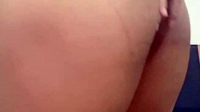 Lonely woman gropes body in solo masturbation session