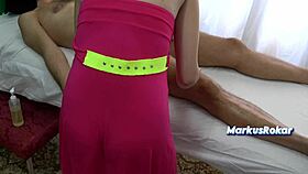 i can't believe how his huge cock throbbed as she sucked during the oily massage