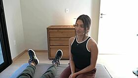 roommate massages me relaxed before intense sex