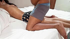 ready to lick this rich skinny milf's ass before doggy creampie?