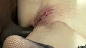 hey, watch this italian babe silvia push her limits with a massive black cock up her ass onstage