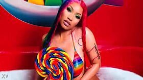 imagine nicki minaj's big tits teasing you horny