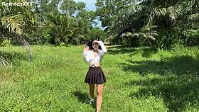 First date anal creampie fills eager shaved pussy