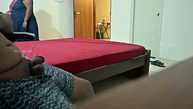 maid strokes owners throbbing cock with eager hands