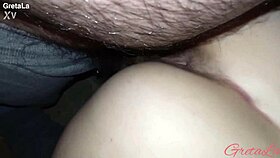 Quick hard fuck with lover in lingerie bent over for creampie cumshot