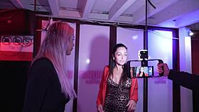 hot blonde brunette swingers fucked backstage club 😩💦