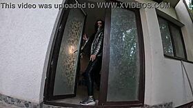 wow, gardener blasts tons of cum on my shiny down-jacket 😍💦