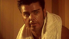 fuck this shapely babe hard in sauna after gym sweat