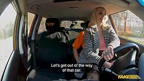 Blonde bombshell marllyn sugar rides instructor's monster cock in fake driving school