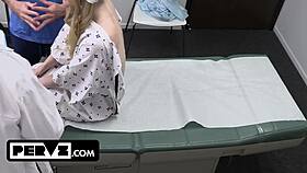 pervy doctor examines religious teen emma after her sloppy creampie mess