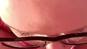 Hey, this cock-loving bitch with glasses slurps deep on homemade video