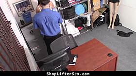 officer pounds black shoplifter bent over for hidden loot