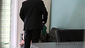 Busty girlfriend sneaks hardcore cheating fuck on homemade sex tape with big tits bouncing