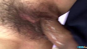 he surprises her in uniform then pounds her bent over roughly