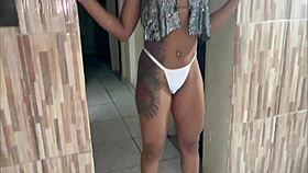 Arab brunette wife teases single guy into bareback frenzy with hubby filming