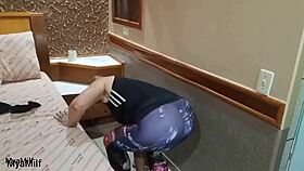 brazilian emo in lingerie skips gym for hot colleague sex