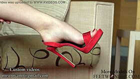her long legs in high heels tease your foot fetish desires slowly