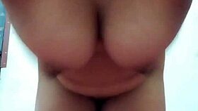 Busty goddess feels ecstasy shaking huge tits in pov bounce