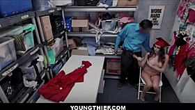 hot teen selina bentz caught shoplifting trades sex with juan largo for freedom