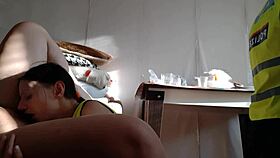 cum in my mouth during this hot police lesbian threesome lick fest