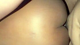 close up on petite girl bent over taking rough doggystyle pounding