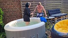 Mya Lorenn's Passionate Outdoor Ass Gaping Ride with Neighbor's Cum in Mouth