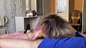mature woman relaxes for oral and anal homemade session
