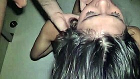 petite blue-eyed teen gags on epic rough facefuck choke deepthroat