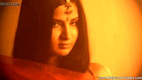 Lovely indian brunette milf dances gracefully in solo routine