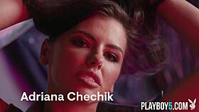 Adriana Chechik Teases Petite Tits In Playboy Softcore