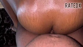 hey babe bent over for that big black monster cock anal creampie doggystyle double cumshot