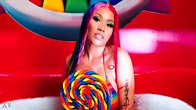 imagine nicki minaj's big tits teasing you horny