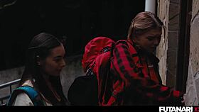 girls trip shocks with transgender futa cock growth from shemale ghost surprise