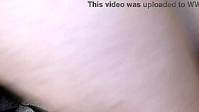 pregnant milf's shaved pussy creampied bareback in missionary