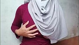 hijab shemale bounces on dildo anal ride till explosive cum