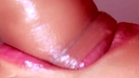 young babe gives closeup mommy blowjob