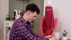 arab babe mistakes cock for lamp until tip gets wet